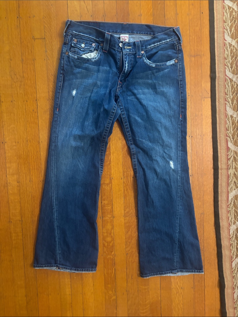 True Religion Men's Dark Blue Bootcut Jeans